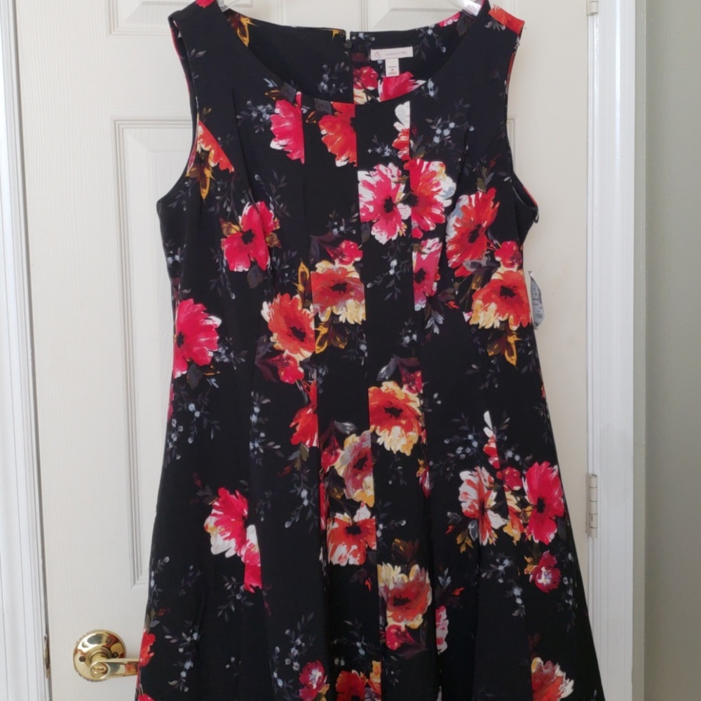 Classic A-Line Floral Dress